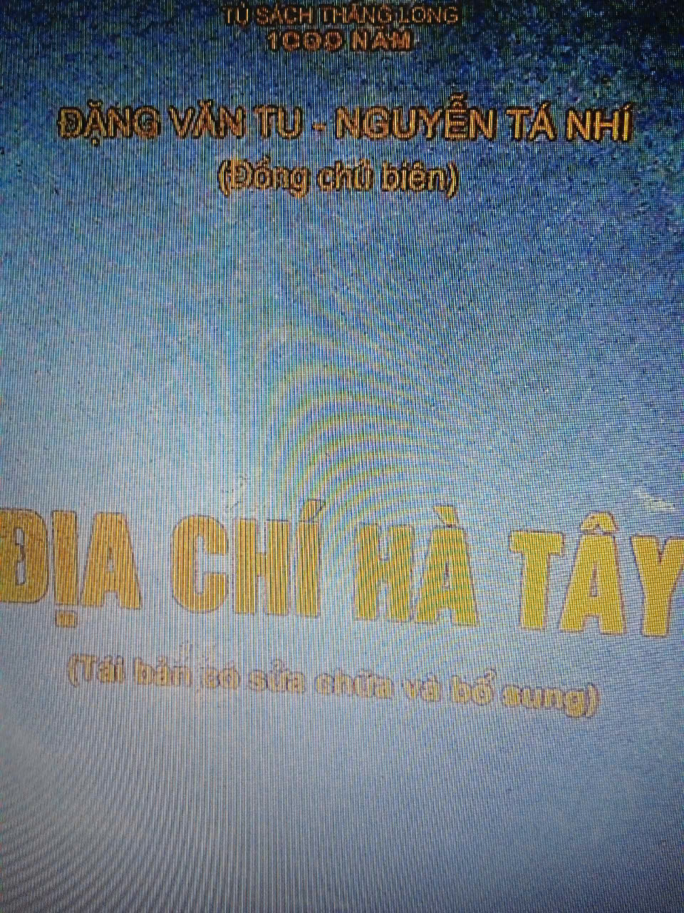 Địa chí Hà Tây