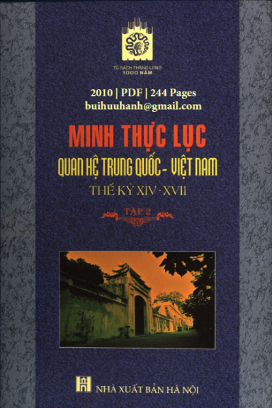  Minh Thực Lục  quan hệ Trung Quốc Việt Nam thế kỷ XIV  - XVII tập 2