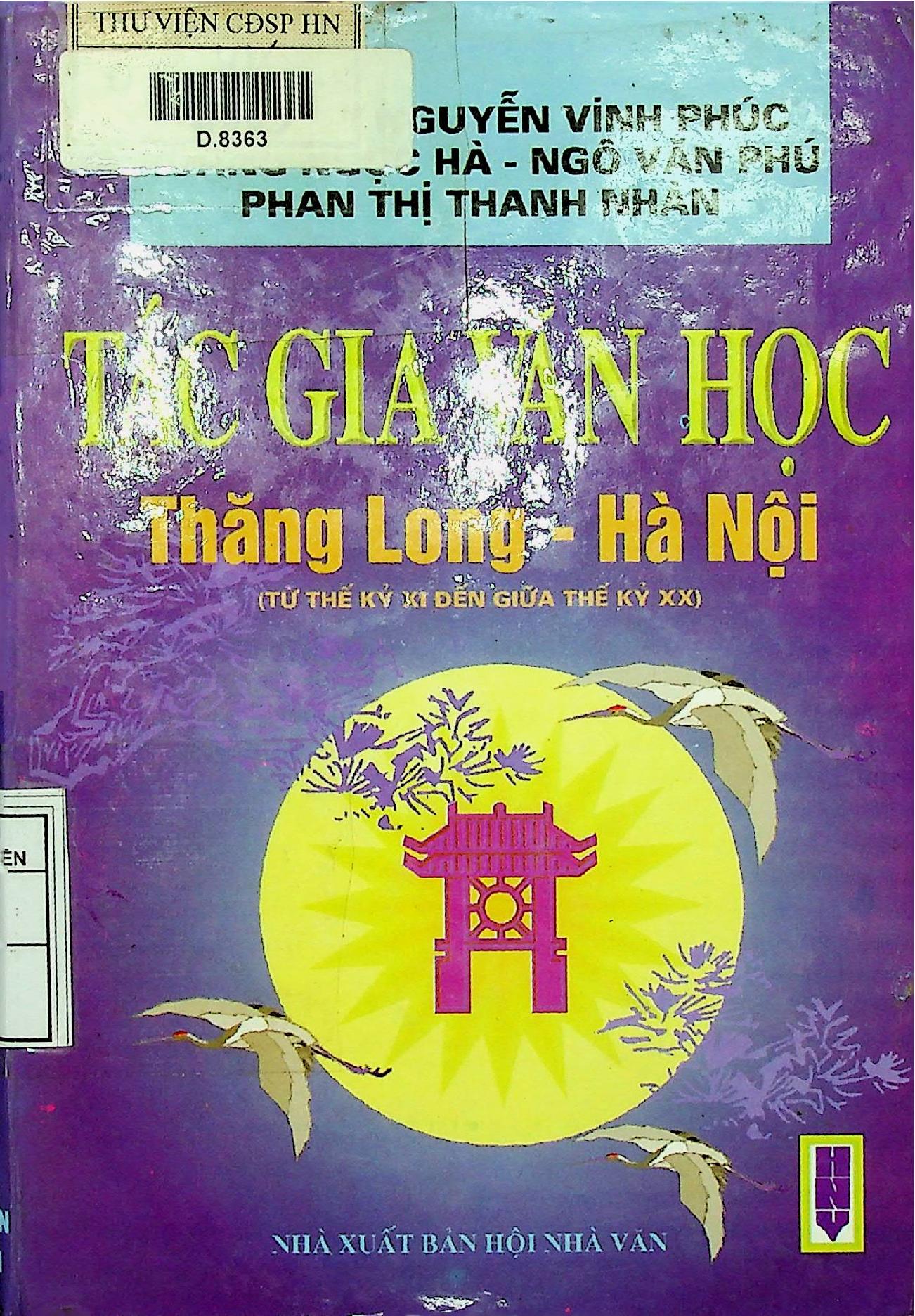 Tác giả văn học Thăng Long - Hà Nội