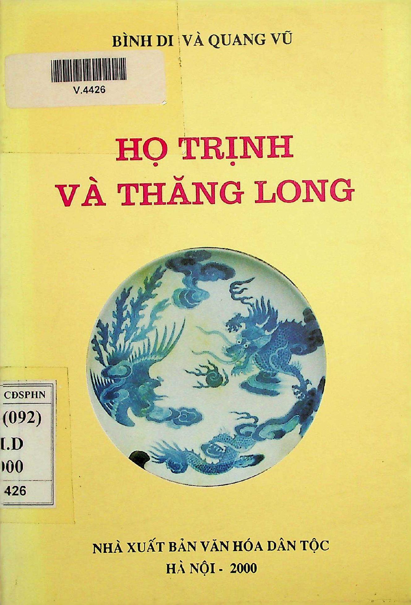 Họ Trịnh Và Thăng Long 
