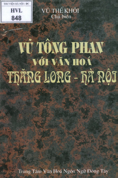 Vũ Tông Phan với văn hoá Thăng Long Hà Nội