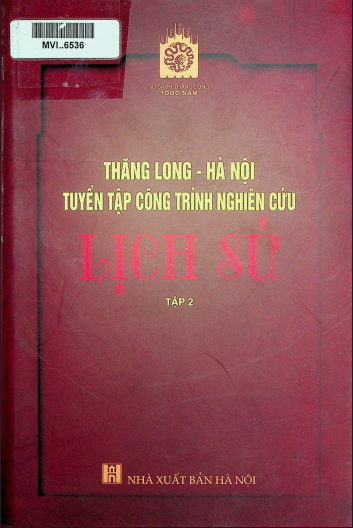 Thăng Long - Hà Nội tuyển tập công trình nghiên cứu lịch sử tập 2